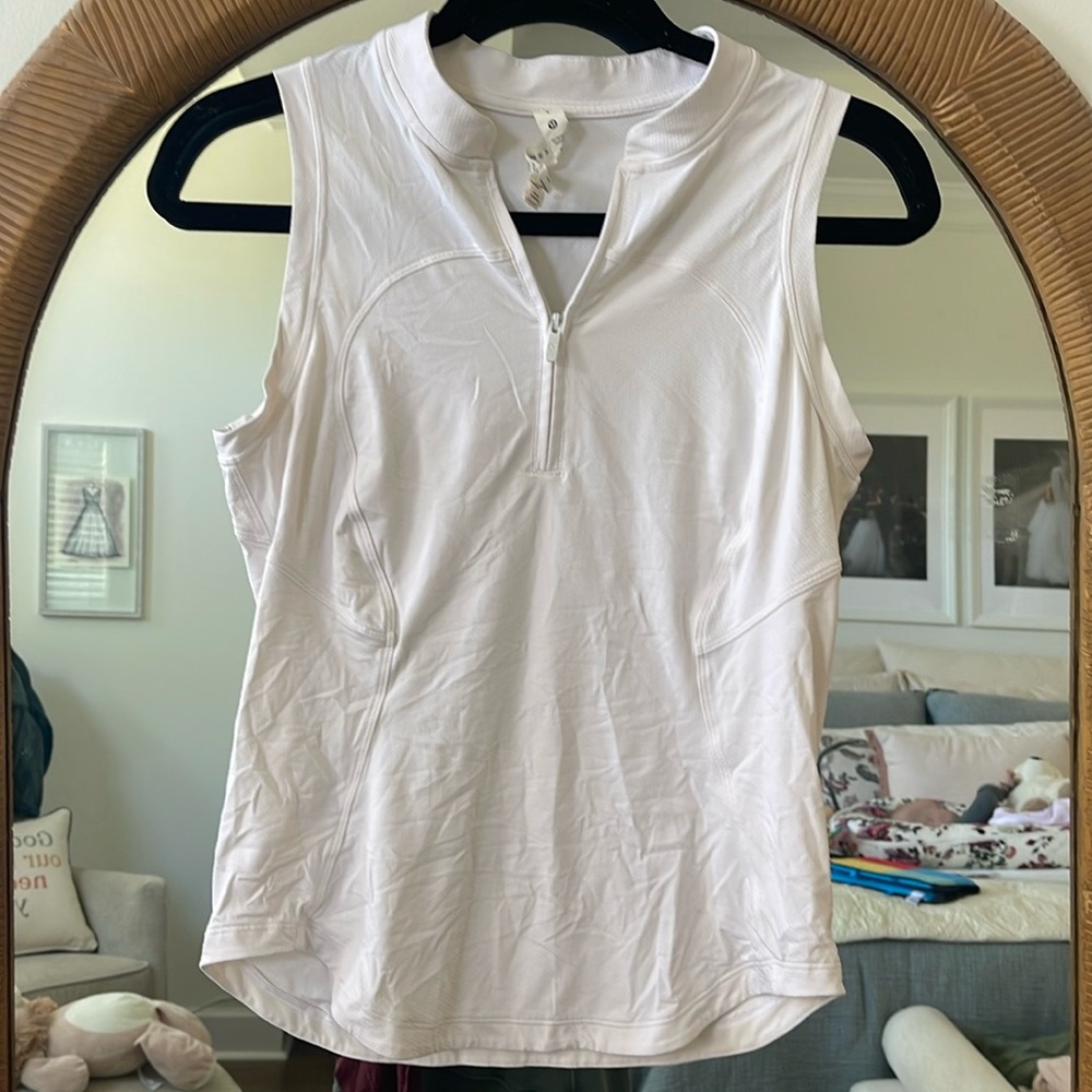 Lululemon white zip up top